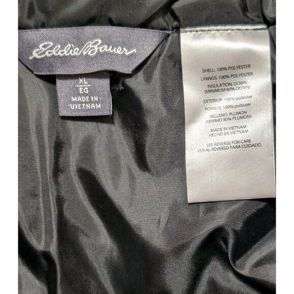 NWT Mens Eddie Bauer Microlight II Black 650 Fill Packable Jacket Size XL - Picture 6 of 7